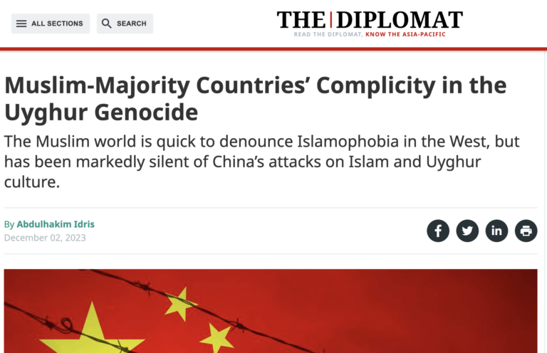 https://thediplomat.com/2023/12/muslim-majority-countries-complicity-in-the-uyghur-genocide/